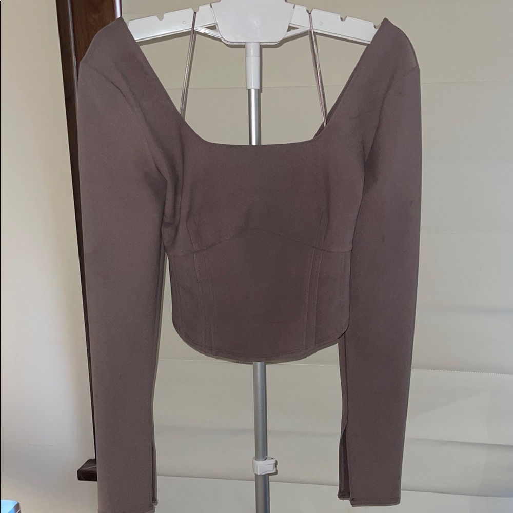Abercrombie & Fitch Brown Crop Top